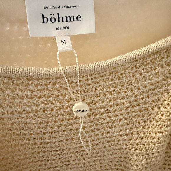 Bohme Chic White Maxi Dress with Pockets Beach Vacation Size M - Picture 3 of 9